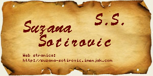 Suzana Sotirović vizit kartica